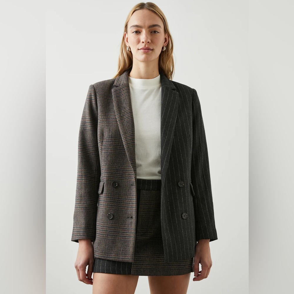 NWT RAILS Cody Blazer in Mixed Mini Check XL